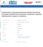 CAMPIONATI ITALIANI MASTER DI PROVE MULTIPLE